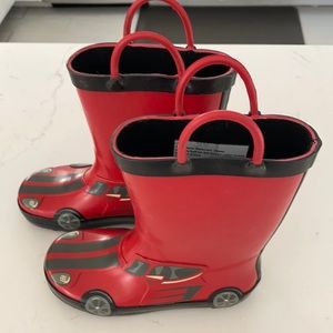 Cat & Jack red car rain boots size 11